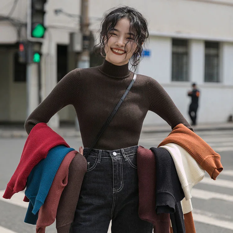Bornladies Basic Turtleneck Women Sweaters Autumn Winter Tops Slim Women Pullover Knitted Sweater Jumper Soft Warm Pull
Bornladies Basic Turtleneck Women Sweaters Autumn Winter Tops Slim Women Pullover Knitted Sweater Jumper Soft Warm Pull