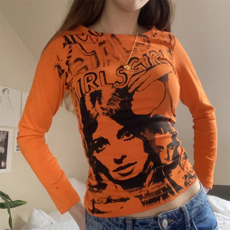 2021 Fashion Women Crop Tops Letters Human Face Print O-Neck Long Sleeve T-Shirt Ladies Pullover For Streetwear
2021 Fashion Women Crop Tops Letters Human Face Print O-Neck Long Sleeve T-Shirt Ladies Pullover For Streetwear