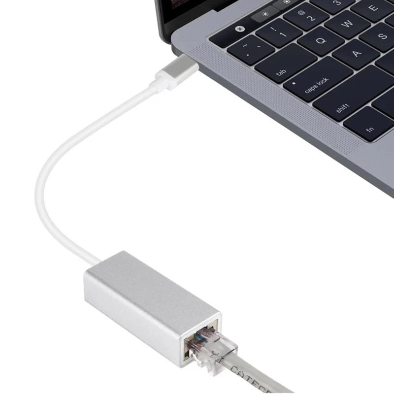 Преобразователь 28EA Type C Male на Rj45 Female USB к Ethernet адаптеру кабель цифрового