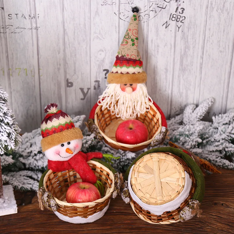 

Дед Мороз, Классическая корзина, Счастливого Рождества, украшение для дома, рождественские подарки для детей, Рождество 2021, с новым годом 2022