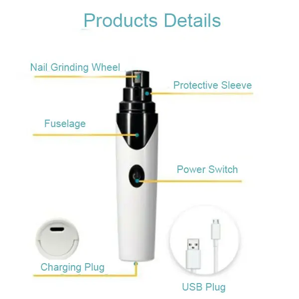Rechargeable Painless Pet Nail Grinder Dog Electric Nail Clippers Painless Cat Paws LKS99
Rechargeable Painless Pet Nail Grinder Dog Electric Nail Clippers Painless Cat Paws LKS99