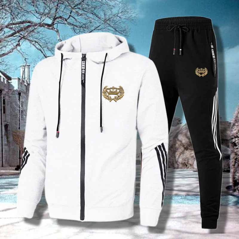 New high-end men's casual sports hooded track and field patchwork cardigan fashion suit + casual business zipper cardigan
New high-end men's casual sports hooded track and field patchwork cardigan fashion suit + casual business zipper cardigan