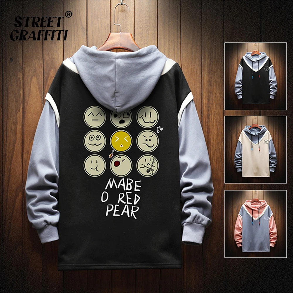 Mens Casual Sweatshirts Hoodie Vintage Painted Style Splicing Hip Hop Creativity Streetwear Male 2021 Fashion Cotton Men Hoodies
Mens Casual Sweatshirts Hoodie Vintage Painted Style Splicing Hip Hop Creativity Streetwear Male 2021 Fashion Cotton Men Hoodies