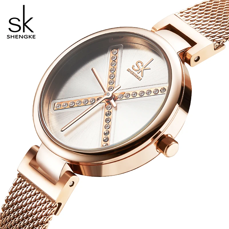 SHENGKE Luxury Crystal Watch Women's Fashion Female Rose Gold Steel Strap Watches Quartz Lady Women Waterproof Clock Gift
SHENGKE Luxury Crystal Watch Women's Fashion Female Rose Gold Steel Strap Watches Quartz Lady Women Waterproof Clock Gift