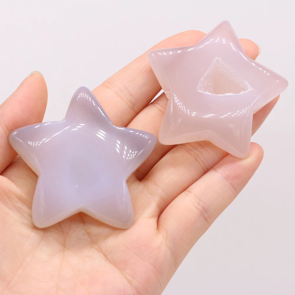 Natural Stone Semi-precious Star Shape Grey Agate Beads For Women Jewelry Making DIY Bracelets Handmade Necklaces Size 55mm
Natural Stone Semi-precious Star Shape Grey Agate Beads For Women Jewelry Making DIY Bracelets Handmade Necklaces Size 55mm
