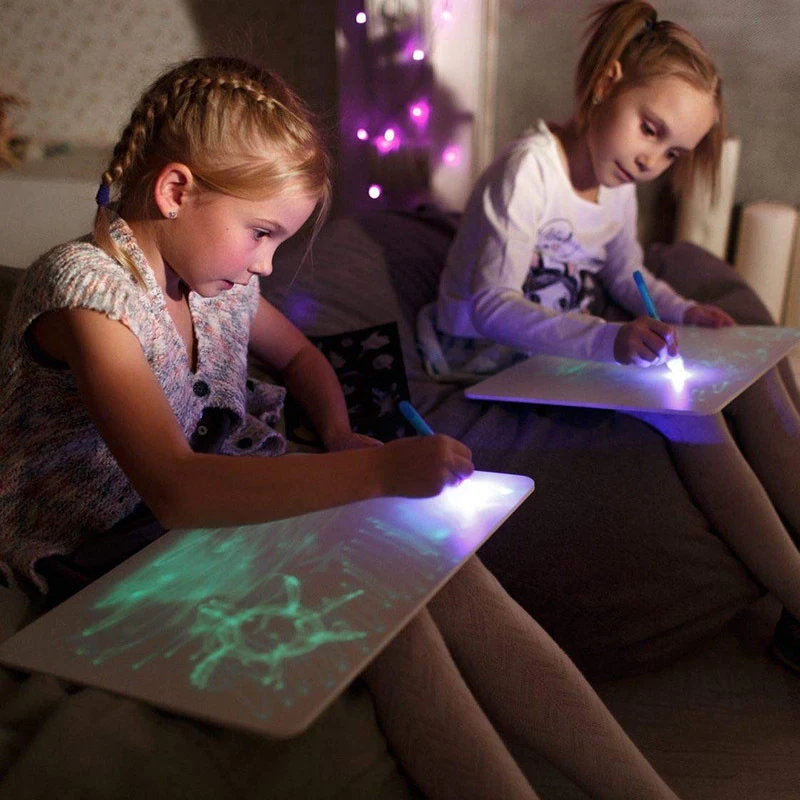 3D A3/A4/A5 Pad Light Up Drawing Neon Pens Creative Glow Art Effect LED Luminous Board Graffiti Doodle Kids Toys | Игрушки и хобби