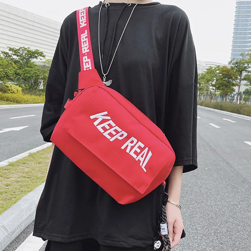 

Уличная поясная сумка в стиле хип-хоп, нейлоновая нагрудная Сумочка унисекс, модная трендовая сумка на ремне, уличная спортивная забавная с...