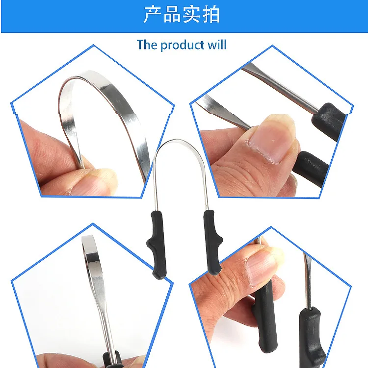 Stainless Steel Tongue Scraper Cleaner Fresh Breath Cleaning Coated Tongue Toothbrush Dental Oral Hygiene Care Tools
Stainless Steel Tongue Scraper Cleaner Fresh Breath Cleaning Coated Tongue Toothbrush Dental Oral Hygiene Care Tools