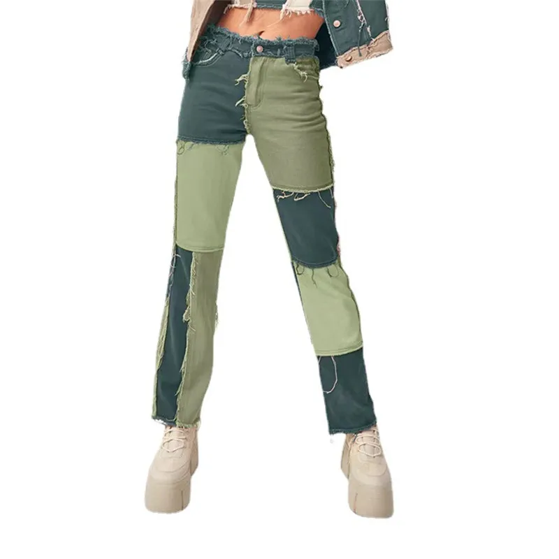 Fashion Patchwork Jeans Woman 2020 Skinny Denim Trousers High Waist Strech Cargo Boyfriend Jeans Women Female Streetwear Ddlg 
Fashion Patchwork Jeans Woman 2020 Skinny Denim Trousers High Waist Strech Cargo Boyfriend Jeans Women Female Streetwear Ddlg