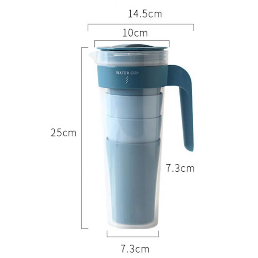 1 Set 1000ml Cold Water Pot Heated Resistant Large Capacity Safe Healthy Juice Plastic Water Pot Cold Water Bottle With Cups
1 Set 1000ml Cold Water Pot Heated Resistant Large Capacity Safe Healthy Juice Plastic Water Pot Cold Water Bottle With Cups