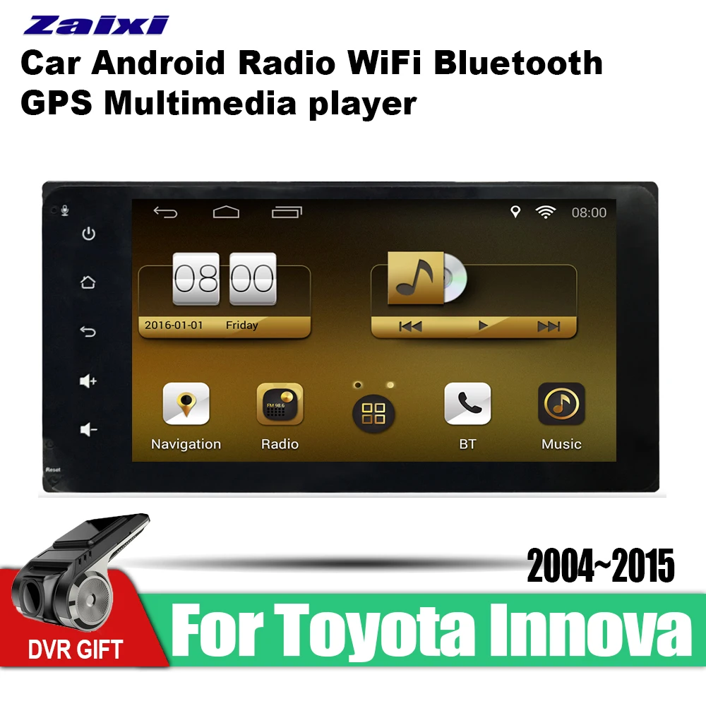 

ZaiXi 7 Inch 2Din Android Car Radio Wifi Autoradio HD Bluetooth Tochscreen GPS Multimedia Player For Toyota Innova 2004~2015