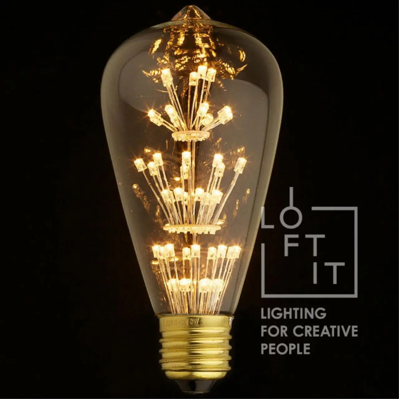 Лампочка накаливания Loft it Edison Bulb ST64-47LED E27 3W - купить по выгодной цене |