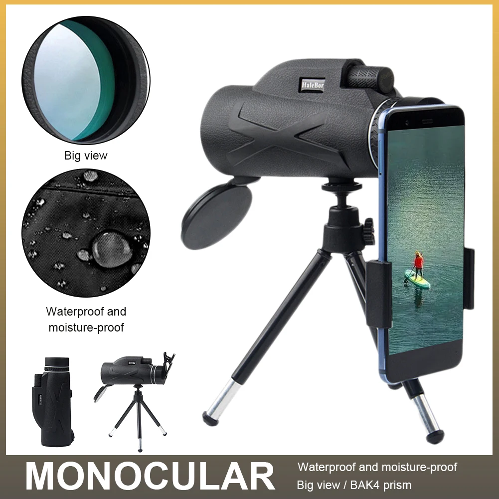 80x100 Powerful Monocular Professional Telescope Low Light Vision BAK4 Lens Waterproof with Tripod Phone Clip Camping Hunting
80x100 Powerful Monocular Professional Telescope Low Light Vision BAK4 Lens Waterproof with Tripod Phone Clip Camping Hunting