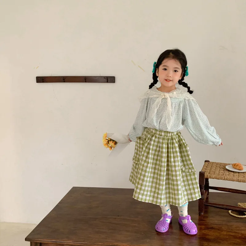 MILANCEL, новинка весны 2022, детская одежда, Корейская свободная трапециевидная юбка, клетчатая Детская короткая юбка 
MILANCEL, новинка весны 2022, детская одежда, Корейская свободная трапециевидная юбка, клетчатая Детская короткая юбка