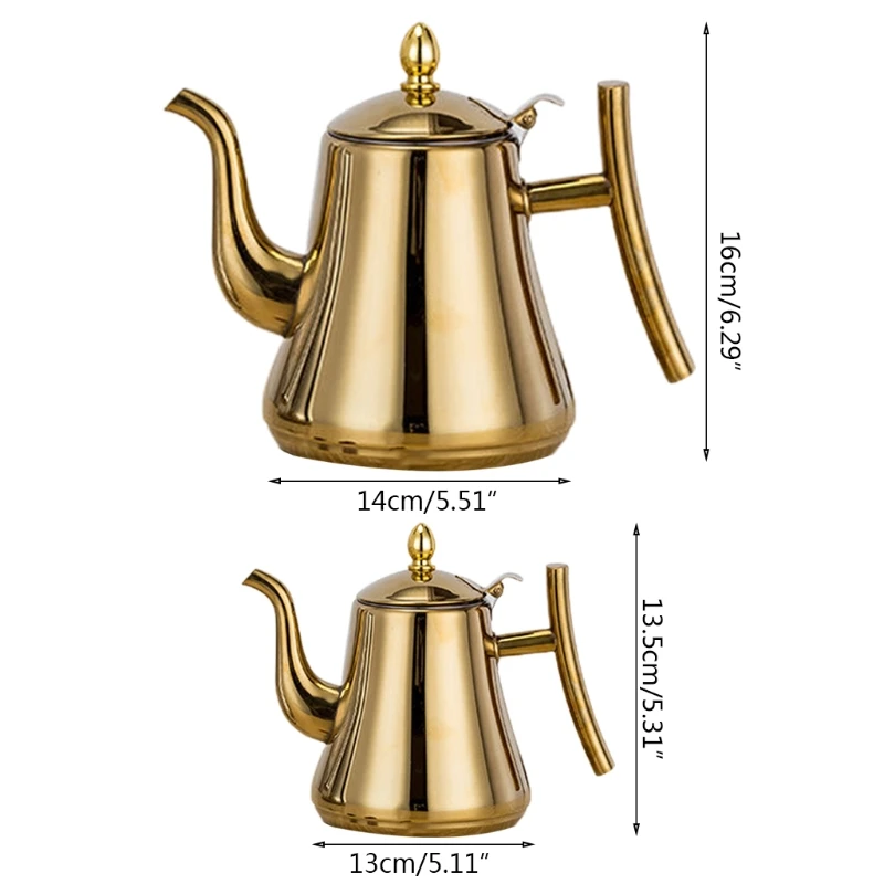 1.2/1.8L Thick Stainless Steel Tea Pot with Infuser Coffee Pot Teapot Induction Cooker Water Kettle
1.2/1.8L Thick Stainless Steel Tea Pot with Infuser Coffee Pot Teapot Induction Cooker Water Kettle