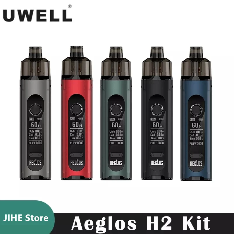 

Original Uwell Aeglos H2 Kit 4.5ML Pod Mod 60W 1500mAh Battery 0.18ohm 0.2ohm UN2 Meshed Coil DTL RDL MTL Electronic Cigarette