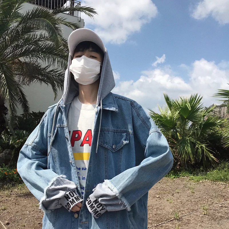 Aolamegs Korean Men's Denim Jackets False Two Hoodie Casual Jacket Male Spring Oversized Harajuku Parkas High Street Streetwear
Aolamegs Korean Men's Denim Jackets False Two Hoodie Casual Jacket Male Spring Oversized Harajuku Parkas High Street Streetwear