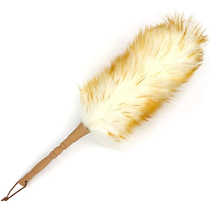 Lambs Wool Duster with Solid Wooden Handle Flexible Head Leather Hang Strap Comfortable Grip Natural Feather Dust Duster
Lambs Wool Duster with Solid Wooden Handle Flexible Head Leather Hang Strap Comfortable Grip Natural Feather Dust Duster