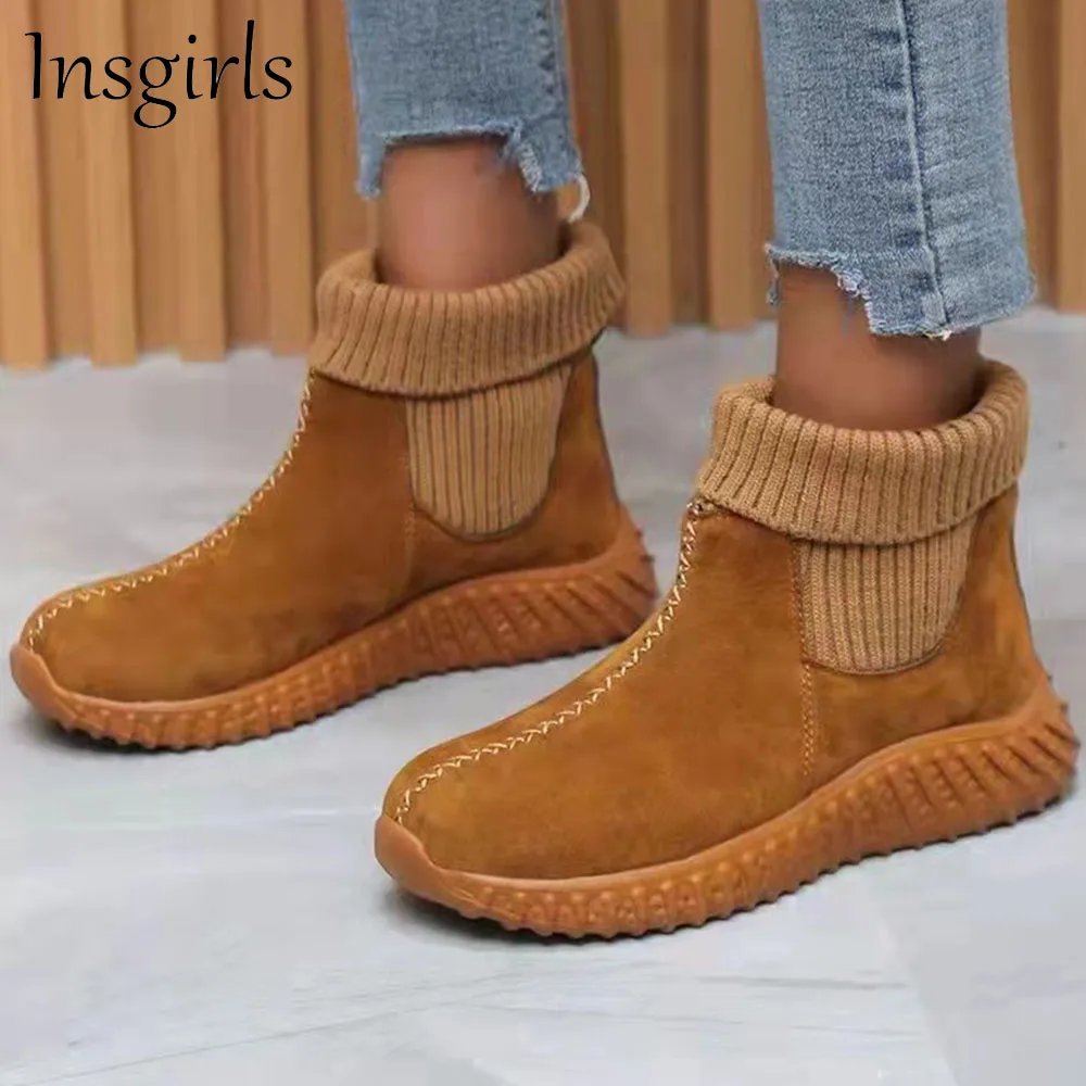 2021 Women's Vintage Shoes Autumn Winter Keep Warm Knitted Fabric Ladies Casual Shoes 35-43 Large-Sized Female Flat Ankle Boots
2021 Women's Vintage Shoes Autumn Winter Keep Warm Knitted Fabric Ladies Casual Shoes 35-43 Large-Sized Female Flat Ankle Boots