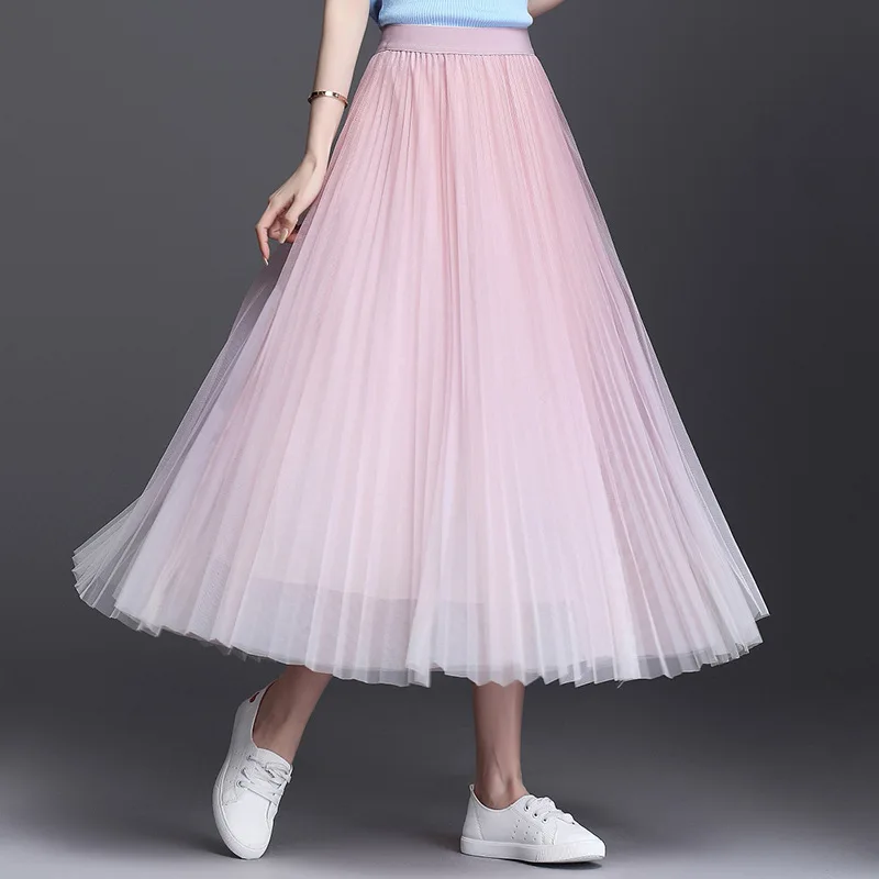 LANMREM 2021 Autumn Mesh All-match Street Wear Sweet Style Elastic Waist Gradual Color Blue Women's Skirt Fashion Tide 2A1908
LANMREM 2021 Autumn Mesh All-match Street Wear Sweet Style Elastic Waist Gradual Color Blue Women's Skirt Fashion Tide 2A1908