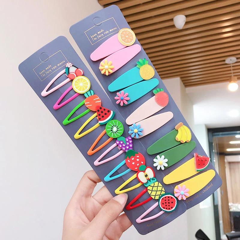 10-20pcs Baby Girl Fruit Flower Hairpin Children Cute Color Hair Clip Kids Headwear Drop-shaped Clip Women Hair Accessories
10-20pcs Baby Girl Fruit Flower Hairpin Children Cute Color Hair Clip Kids Headwear Drop-shaped Clip Women Hair Accessories