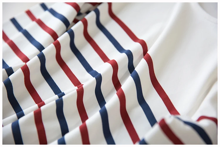 T-shirt Vintage Women Shoulder Buckle Cotton Color Striped Sea Soul Shirt Long Sleeve T-Shirt
T-shirt Vintage Women Shoulder Buckle Cotton Color Striped Sea Soul Shirt Long Sleeve T-Shirt