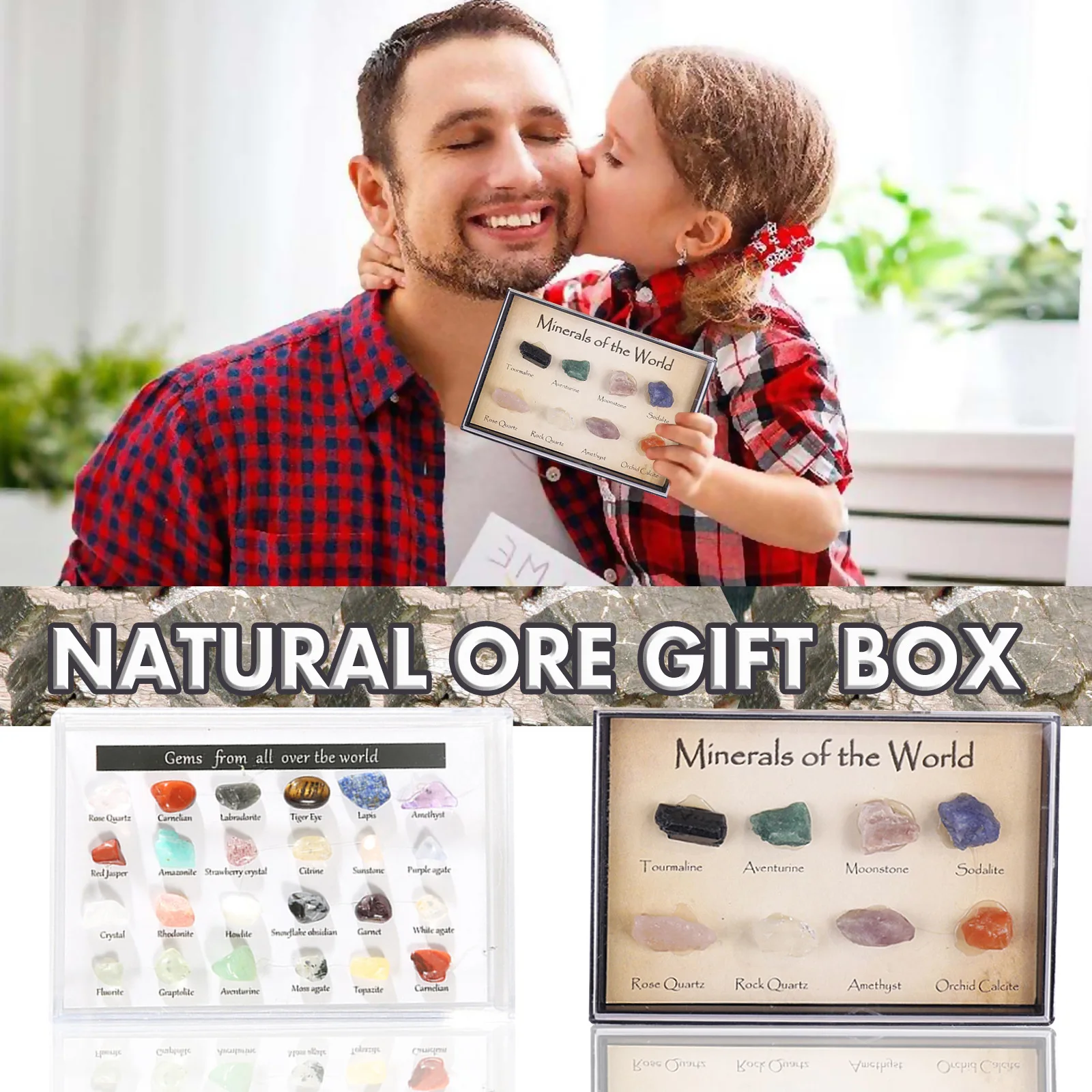 Mineral Natural Geology Crystals Collection Natural Irregular Crystal Mixed Specimens Early Education Collection Gift Box
Mineral Natural Geology Crystals Collection Natural Irregular Crystal Mixed Specimens Early Education Collection Gift Box