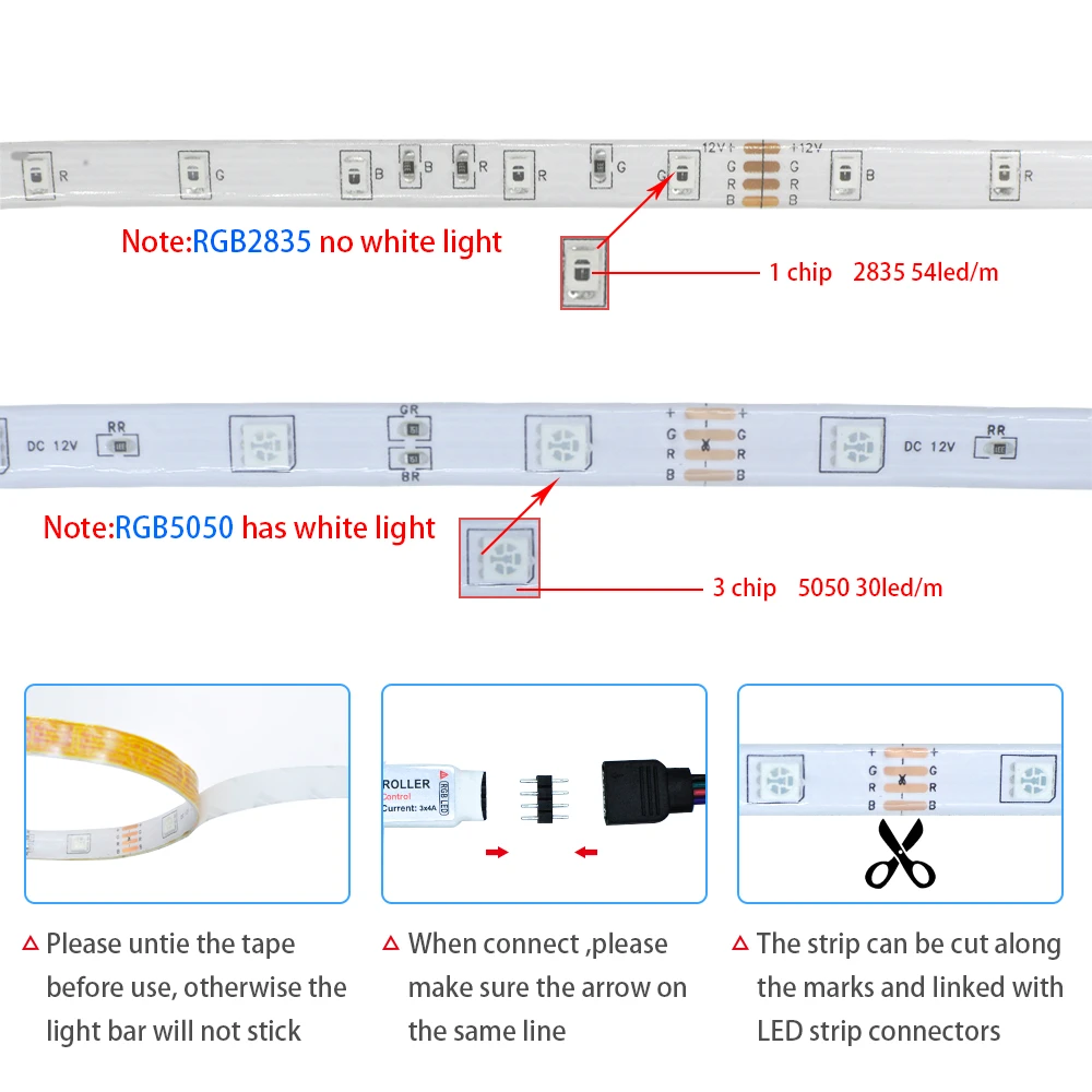 LED Strip Light RGB DC12V 5050 2835 Flexible Waterproof Diode Tape WiFi bluetooth Remote Controller Room Festiva Decoration Lamp
LED Strip Light RGB DC12V 5050 2835 Flexible Waterproof Diode Tape WiFi bluetooth Remote Controller Room Festiva Decoration Lamp