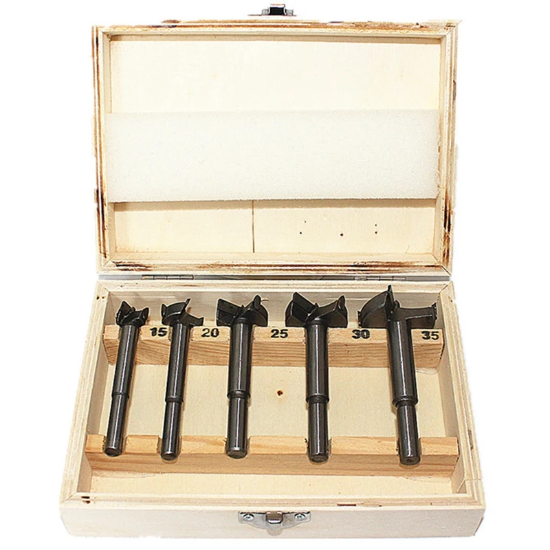 Woodworking Hole Opener Set Primary Color 5PCS Wooden Box Packed Alloy Blade Woodworking Hinge Hole Opener Bit
Woodworking Hole Opener Set Primary Color 5PCS Wooden Box Packed Alloy Blade Woodworking Hinge Hole Opener Bit