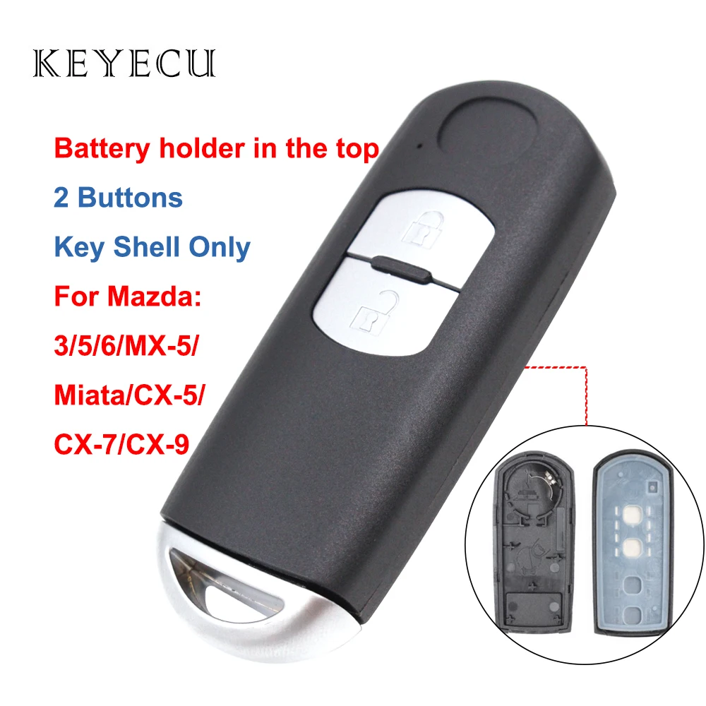 Keyecu 2-кнопочный чехол для автомобильного ключа с дистанционным управлением, чехол, чехол для Mazda 3, 5, 6 CX5, Φ, CX7
Keyecu 2-кнопочный чехол для автомобильного ключа с дистанционным управлением, чехол, чехол для Mazda 3, 5, 6 CX5, Φ, CX7