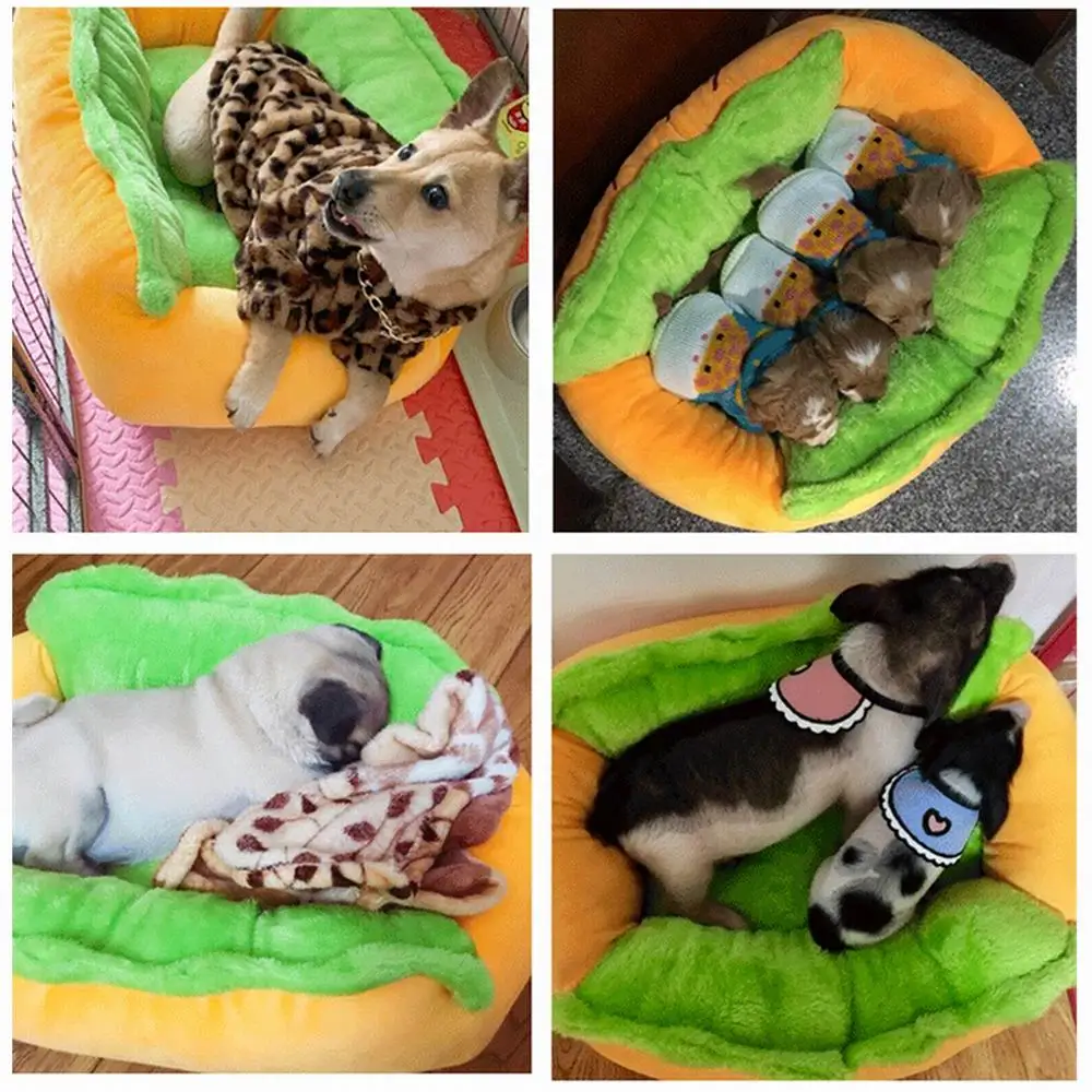 

Unique Dog Bed Hotdog Shape Pet Sleeping Bed Comfortable Dog Cushion Exclusive Funny Design Pet Doggy Bed With Waterproof Bottom