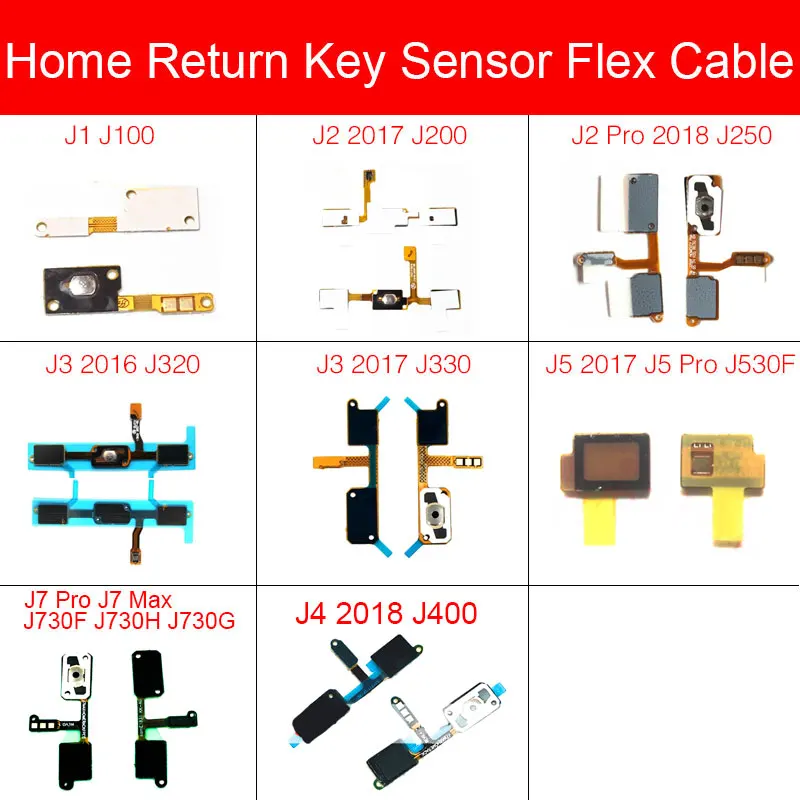 

Return Navigator Sensor For Samsung Galaxy J1 J100 J2 J3 J4 J5 J7 Max Pro 2017 2018 Return Key Home Button Flex Cable Repair