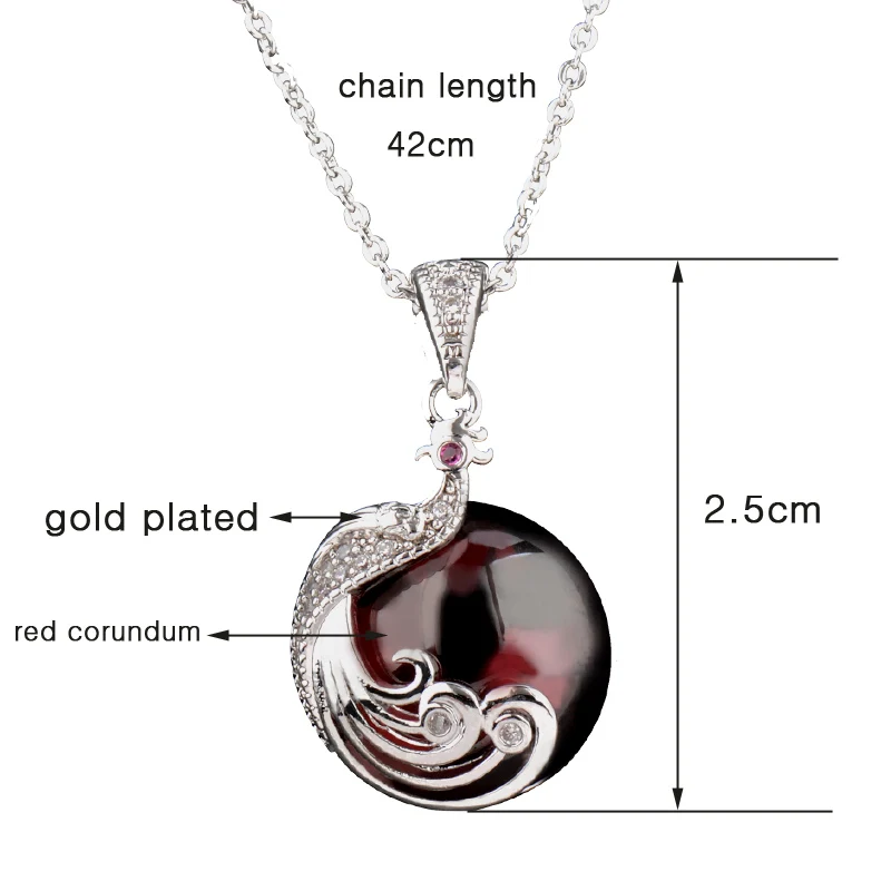 SINLEERY Red Corundum Pendant Necklace Rose Gold Silver Color Chain Vintage Peacock Necklace Women Accessories Jewelry XL253 SSP
SINLEERY Red Corundum Pendant Necklace Rose Gold Silver Color Chain Vintage Peacock Necklace Women Accessories Jewelry XL253 SSP