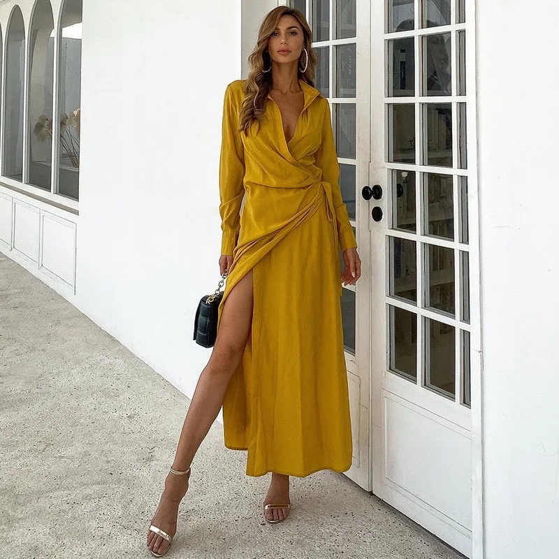 Women Deep V neck Maxi Dress Evening Party Dress 
Women Deep V neck Maxi Dress Evening Party Dress