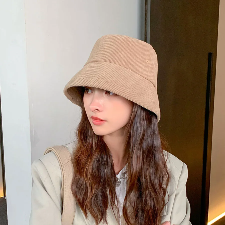 New Corduroy Bucket Hat Women Panama Winter Autumn Warm Solid Streetwear Folding Travel Sun Cap Big Wide Visor Vintage Flat Hat
New Corduroy Bucket Hat Women Panama Winter Autumn Warm Solid Streetwear Folding Travel Sun Cap Big Wide Visor Vintage Flat Hat