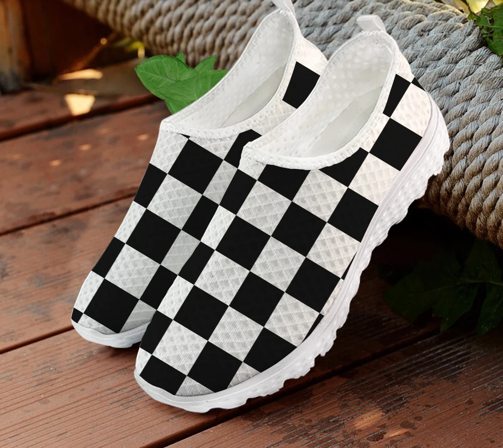 INSTANTARTS Funny Design Flats Shoes For Women Black And White Square Lightweight Female Slip On Sneakers Casual Scarpe Donna
INSTANTARTS Funny Design Flats Shoes For Women Black And White Square Lightweight Female Slip On Sneakers Casual Scarpe Donna