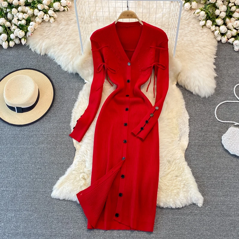 Black Bodycon Knitted Dress Midi Sexy Elegante Office Ladies Korean Long Sleeve Ribbed Vestido Maxi Robe Femme Sexy Clothing
Black Bodycon Knitted Dress Midi Sexy Elegante Office Ladies Korean Long Sleeve Ribbed Vestido Maxi Robe Femme Sexy Clothing