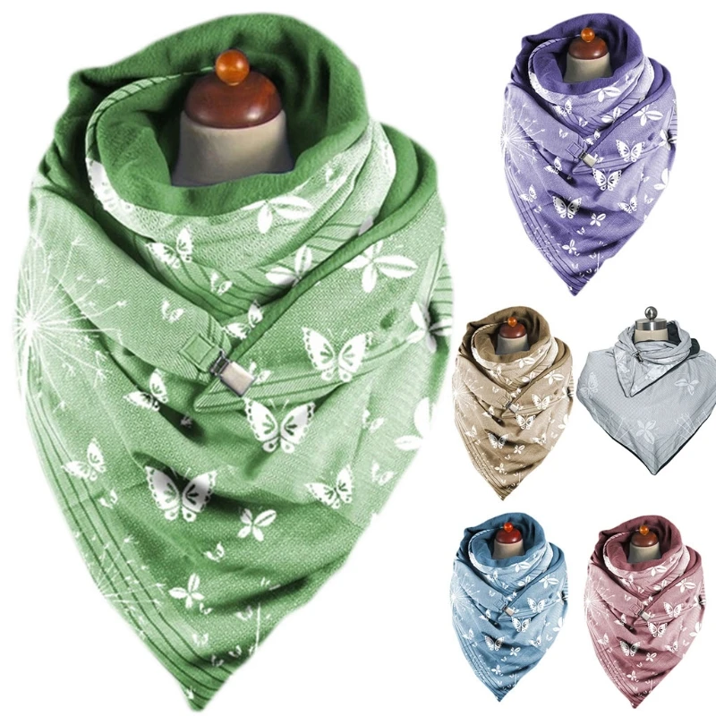 Women Winter Thicken Warm Large Triangle Scarf with Adjustable Clip Butterfly Printed Solid Color Shawl Wrap Snood Cold Weather
Women Winter Thicken Warm Large Triangle Scarf with Adjustable Clip Butterfly Printed Solid Color Shawl Wrap Snood Cold Weather