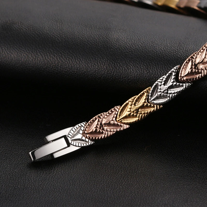 Retro Multi Leafs Chain Bracelets With Magnetic Stone Luxury Elegant Stainless Steel Men Bangles For Women Couple New Jewelry
Retro Multi Leafs Chain Bracelets With Magnetic Stone Luxury Elegant Stainless Steel Men Bangles For Women Couple New Jewelry