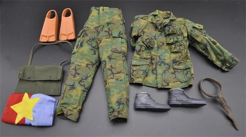 

In Stock 1/6th Model Special Army Forces Jungle Camouflage Combat Clothing War For Mostly 12 inch Doll Soldier Collectable