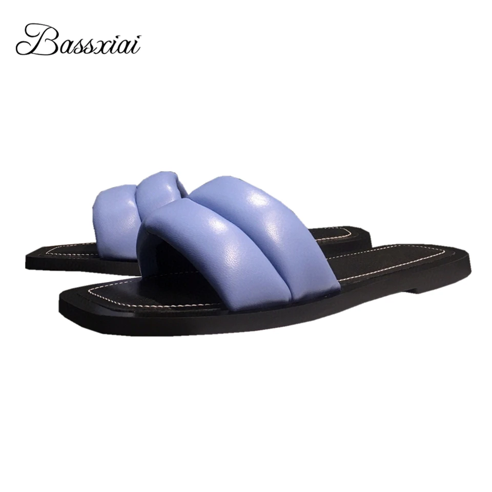 Concise Sewing One-strap Slip-on Mules For Girls Lady Flat Heel Open Toe Summer Slides Real Leather Slippers Women
Concise Sewing One-strap Slip-on Mules For Girls Lady Flat Heel Open Toe Summer Slides Real Leather Slippers Women