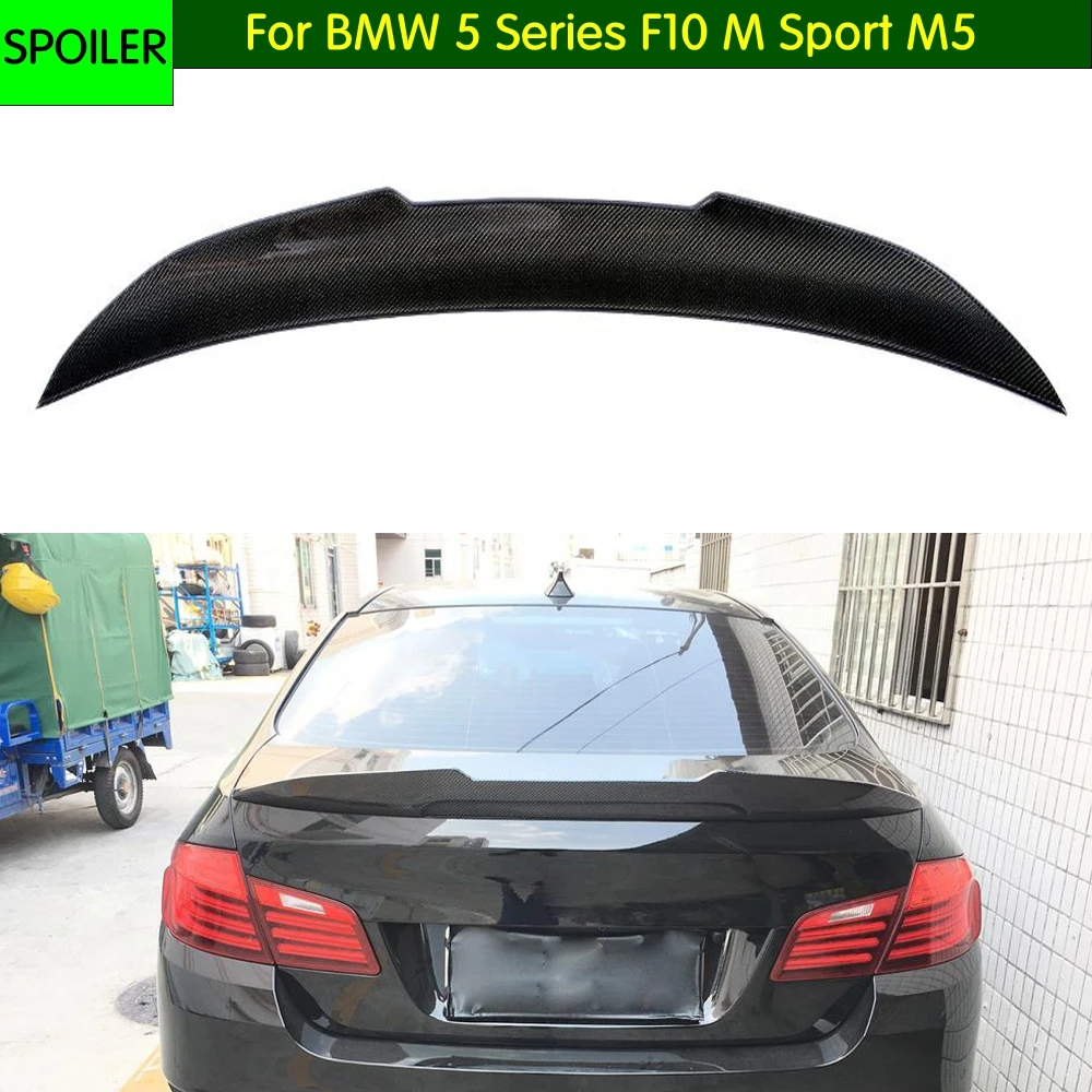 Спойлер для BMW F10 2010 2016 5 серии седан УГЛЕРОДНЫЙ спойлер M5 520i 525i 528i крылья заднего