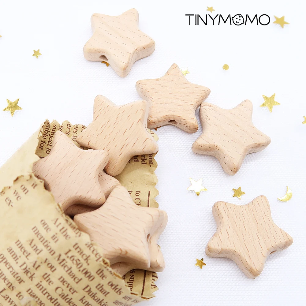 5 PCS Wood Beads Star Shape Food Grade Beech Wooden Teething Bead DIY Handmade Making Pacifier Chain Teether Toys for Baby
5 PCS Wood Beads Star Shape Food Grade Beech Wooden Teething Bead DIY Handmade Making Pacifier Chain Teether Toys for Baby