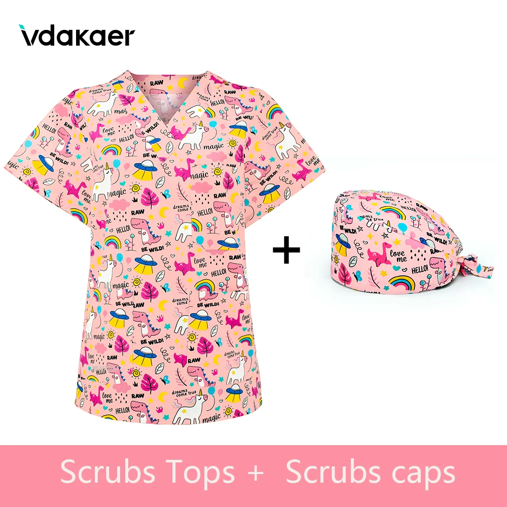 Women Breathable In Summer Nursing Scrubs Tops Casual Short Sleeve Women Scrubs Shirt V-neck Pocket Nurse Uniforms
Women Breathable In Summer Nursing Scrubs Tops Casual Short Sleeve Women Scrubs Shirt V-neck Pocket Nurse Uniforms