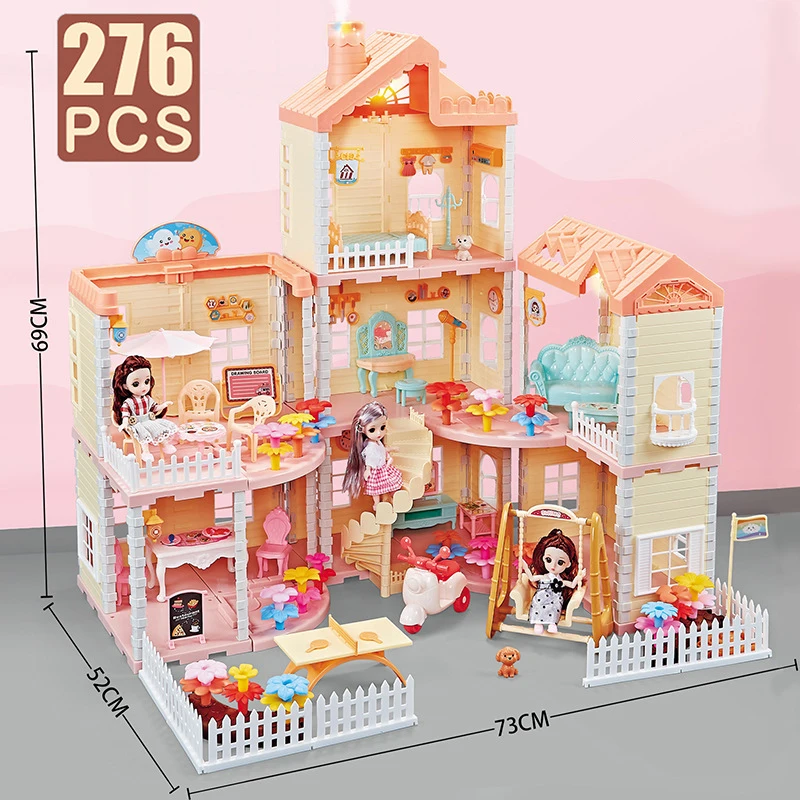 Big Barbiehouse Diy Dollhouse For Children Mini Bed Sofa Table Kitchen Doll Furniture Miniature Doll House Kids Toys Girl Gifts
Big Barbiehouse Diy Dollhouse For Children Mini Bed Sofa Table Kitchen Doll Furniture Miniature Doll House Kids Toys Girl Gifts