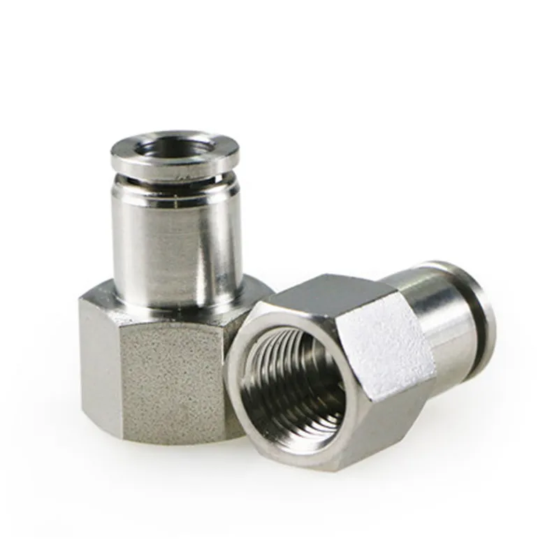 

PCF pneumatic connector 304 stainless steel 1/8 1/4 3/8 1/2 BSP internal thread pneumatic quick connector hose air tube