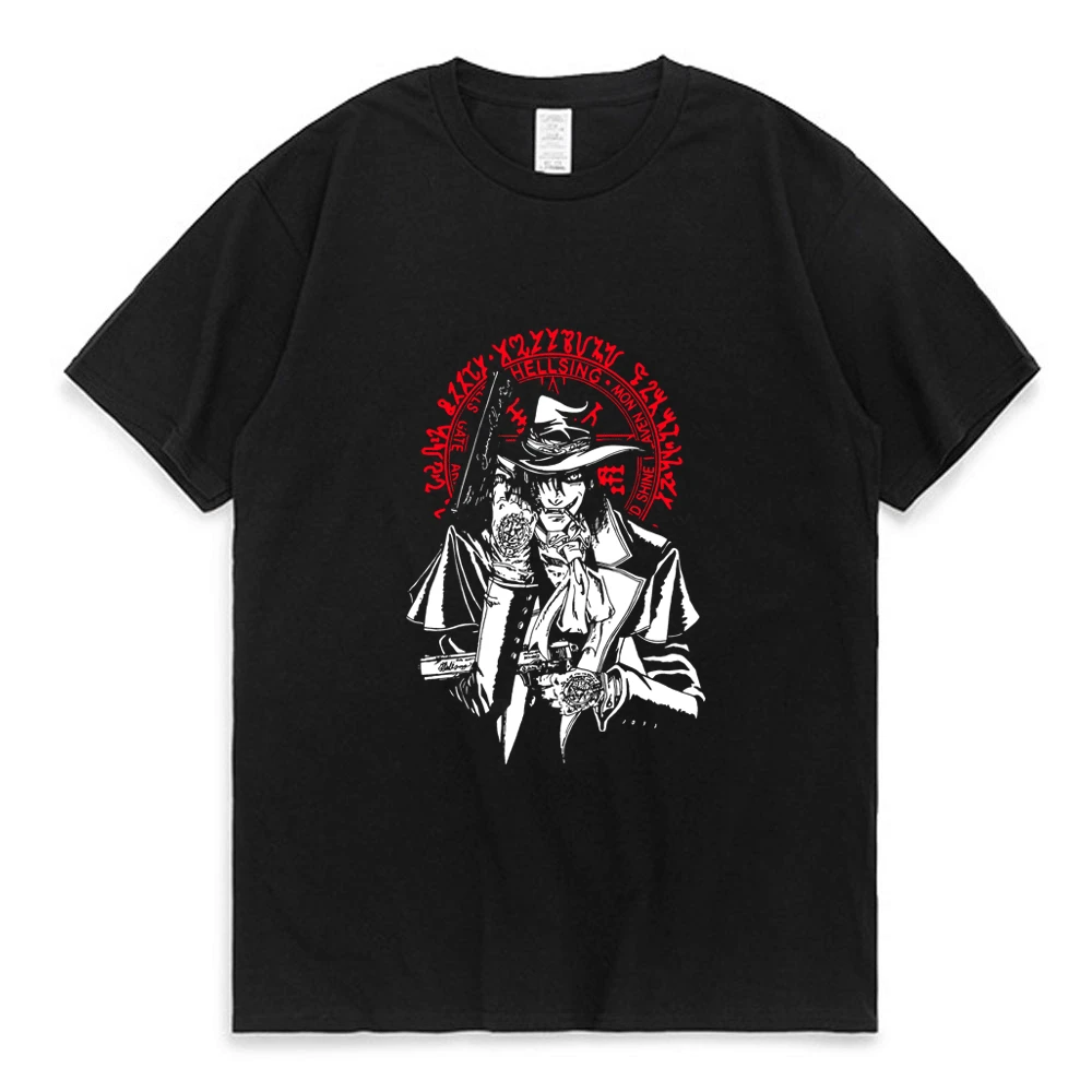 Hellsing Alucard Vintage Anime T Shirt Men's Women's College Teen Trend Black Short Sleeve Tee Shirt Summer Cotton T-shirt Male
Hellsing Alucard Vintage Anime T Shirt Men's Women's College Teen Trend Black Short Sleeve Tee Shirt Summer Cotton T-shirt Male