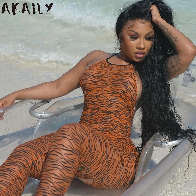 Akaily Streetwear Leopard Sleeveless Rompers Women Jumpsuit Halter Backless Bodycon Jumpsuit Female Summer One Piece Outfit 2021
Akaily Streetwear Leopard Sleeveless Rompers Women Jumpsuit Halter Backless Bodycon Jumpsuit Female Summer One Piece Outfit 2021