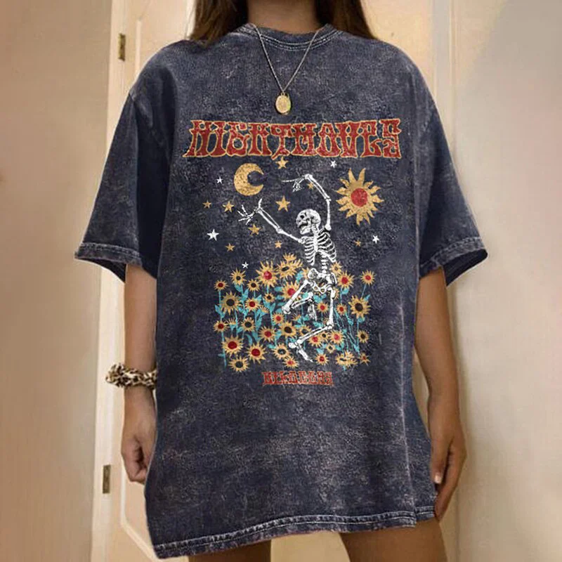 Футболка женская с принтом в виде черепа, винтажный Графический топ с надписью и цветочным принтом, Повседневная модная летняя блуза в фран...
Футболка женская с принтом в виде черепа, винтажный Графический топ с надписью и цветочным принтом, Повседневная модная летняя блуза в фран...