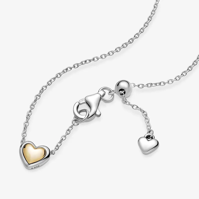 Golden Heart Collier Necklaces For Women 925 Sterling Silver Chain Necklace Jewelry Fit Charms Pendants DIY Beaded Gift to Mum
Golden Heart Collier Necklaces For Women 925 Sterling Silver Chain Necklace Jewelry Fit Charms Pendants DIY Beaded Gift to Mum